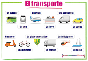 Spanish transport El transporte